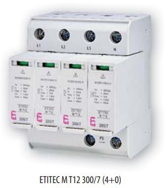 Ограничитель перенапряжения ETITEC M T12 300/7 (4+0, 4p, TNC-S) 2440506