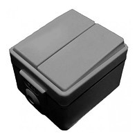 Выключатель 2-клавишный серый HERMETICA (б/болт) 10А / 230В