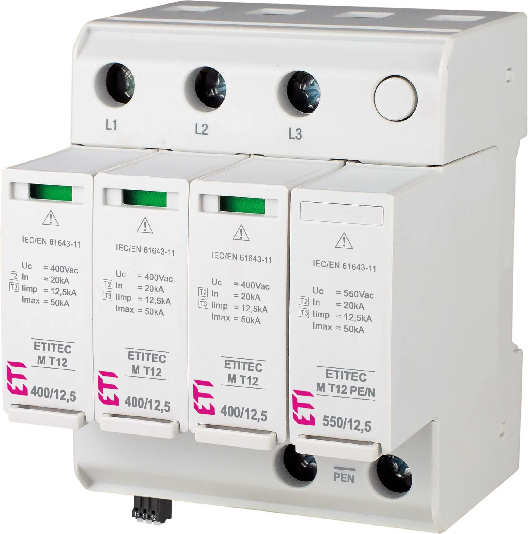 Ограничитель перенапряжения ETI ETITEC M T12 950/12.5 4Y RC 2440811