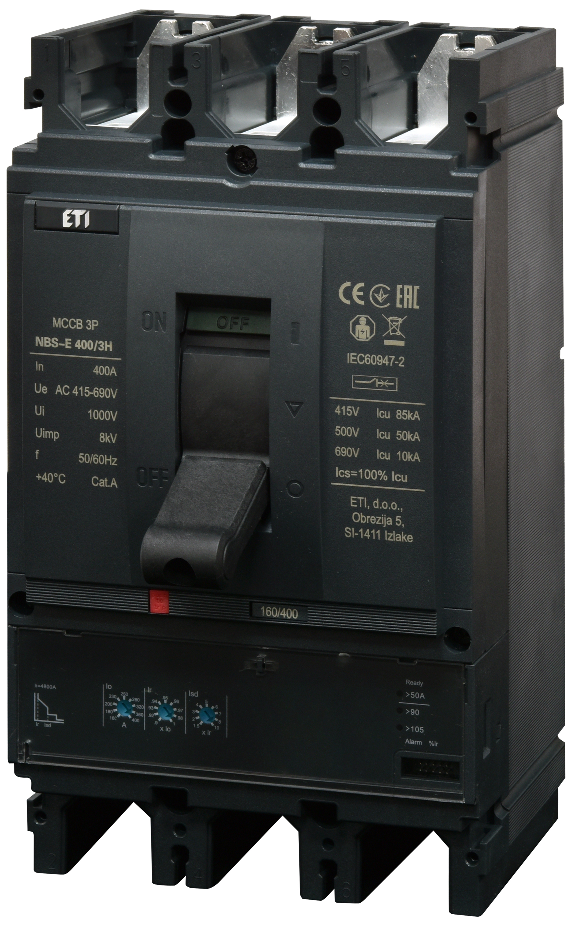 Автоматический выключатель ETIBREAK NBS-E 400/3H 400A 3P