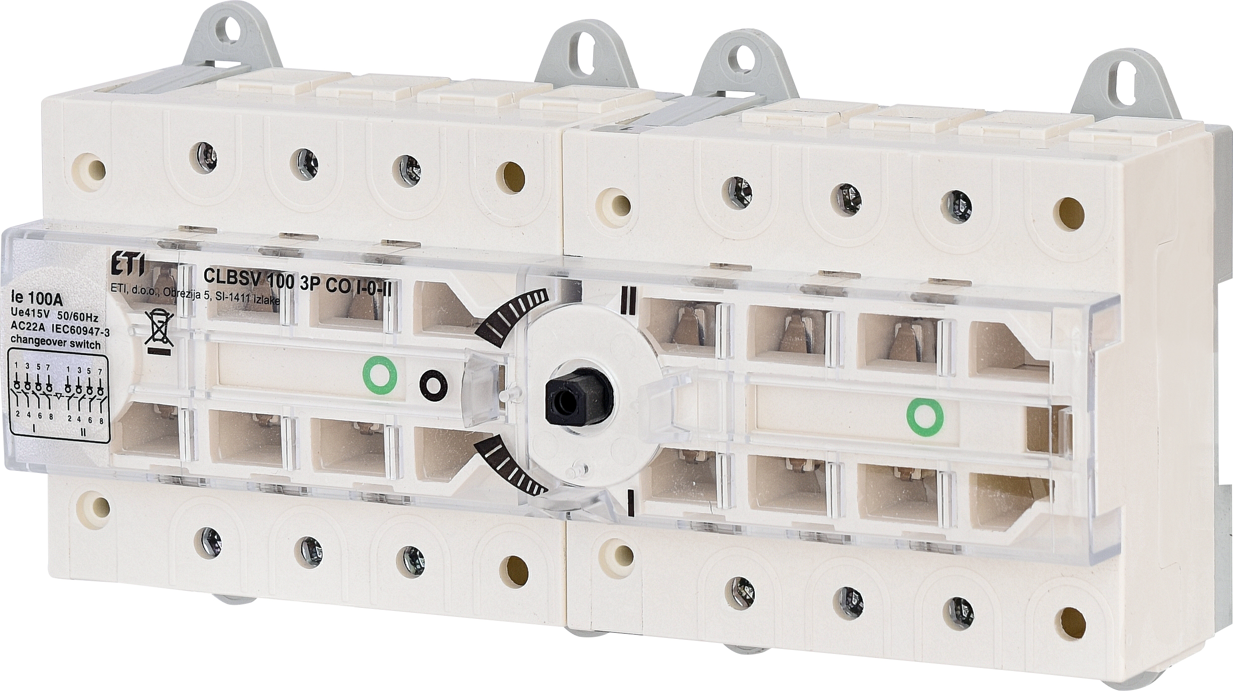 Переключатель нагрузки CLBSV CO "I-0-II" 100 3P (без рукоятки, 100A, "1-0-2") 4661891