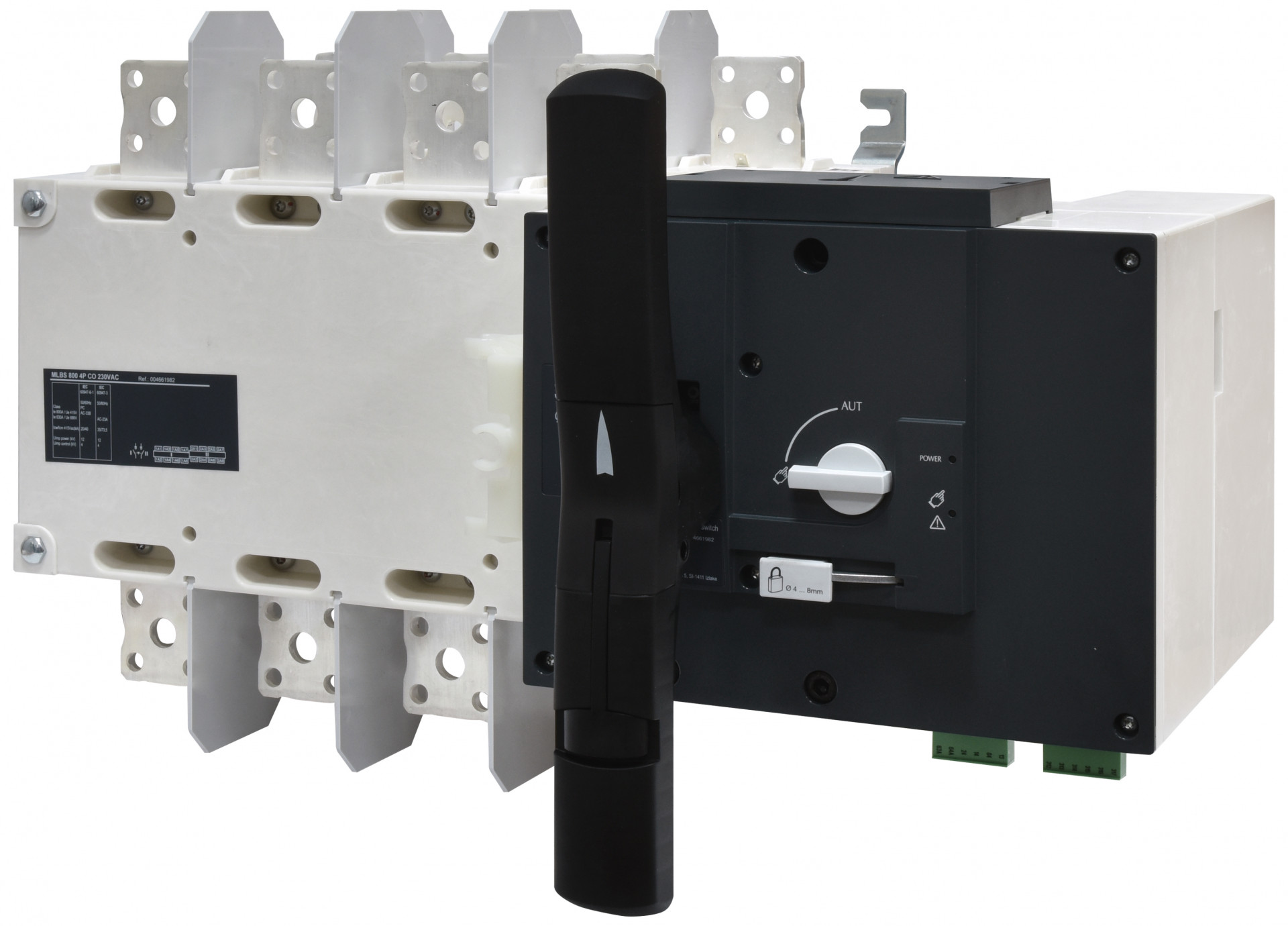 Переключатель нагрузки ETI 4661982 с мотор-приводом MLBS 800 230V AC 4P CO "1-0-2" 800А
