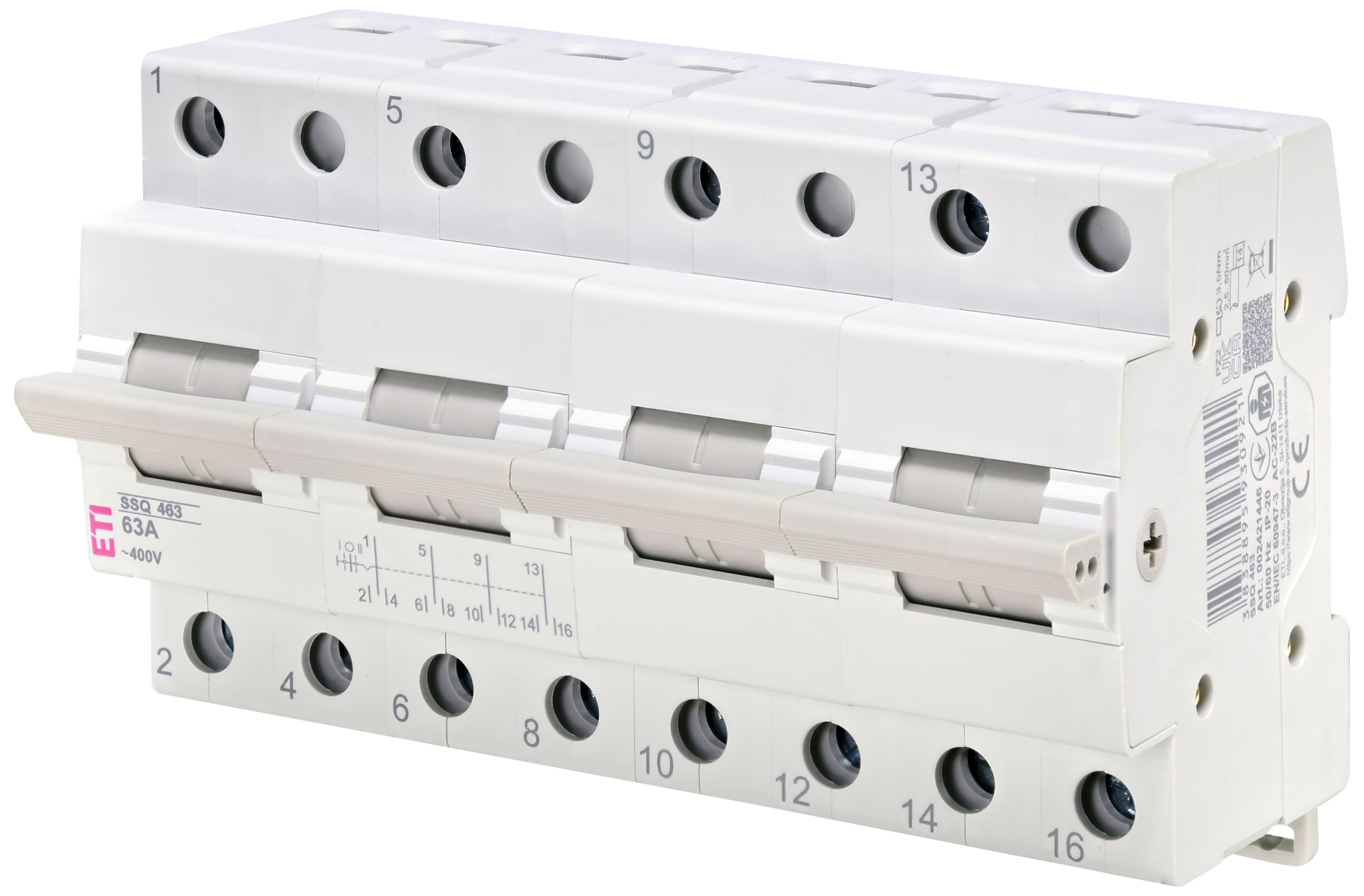 Переключатель нагрузки ETI SSQ 463 "1-0-2", 4p 63A