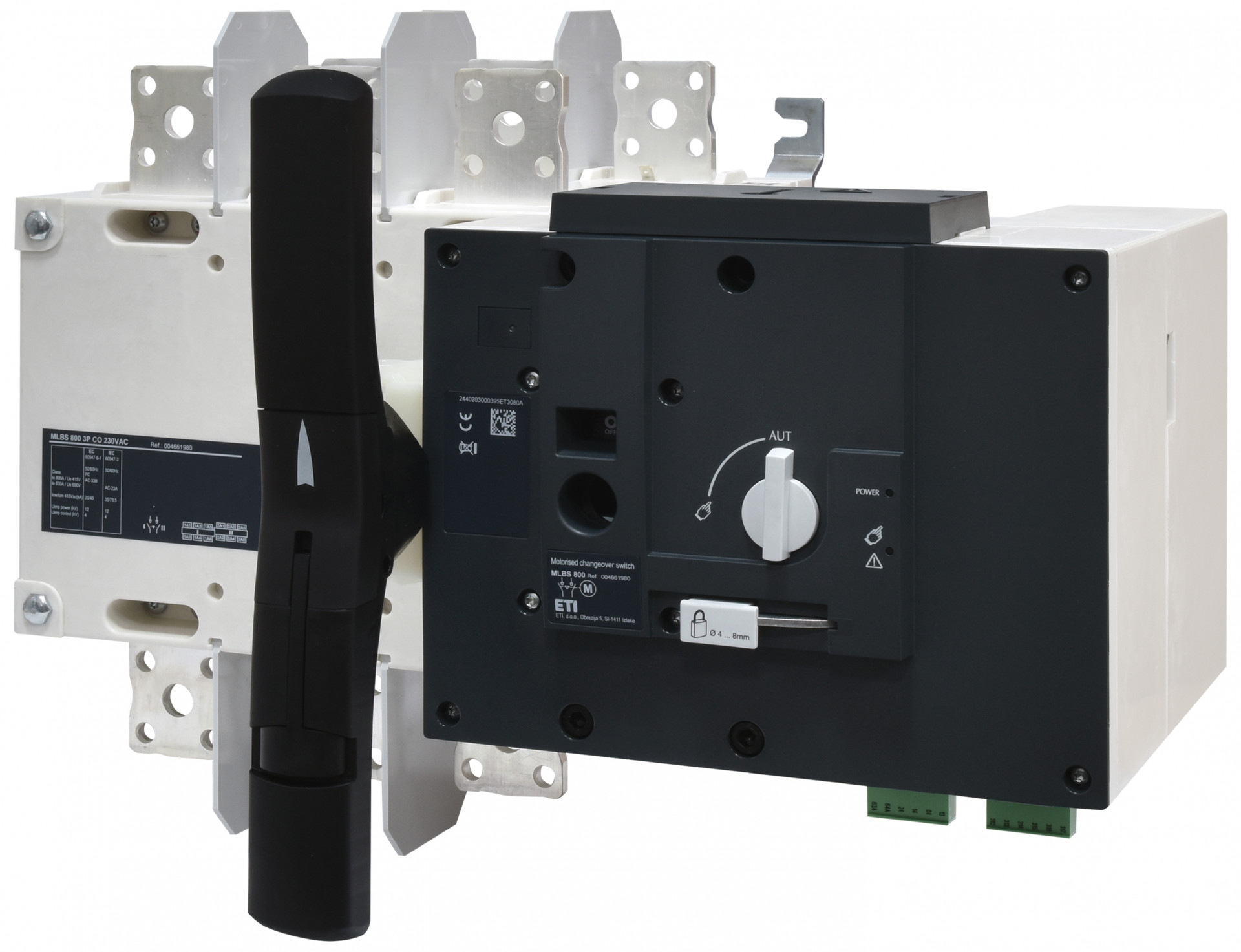 Переключатель нагрузки ETI 4661980 с мотор-приводом MLBS 800 230V AC 3P CO "1-0-2" 800А