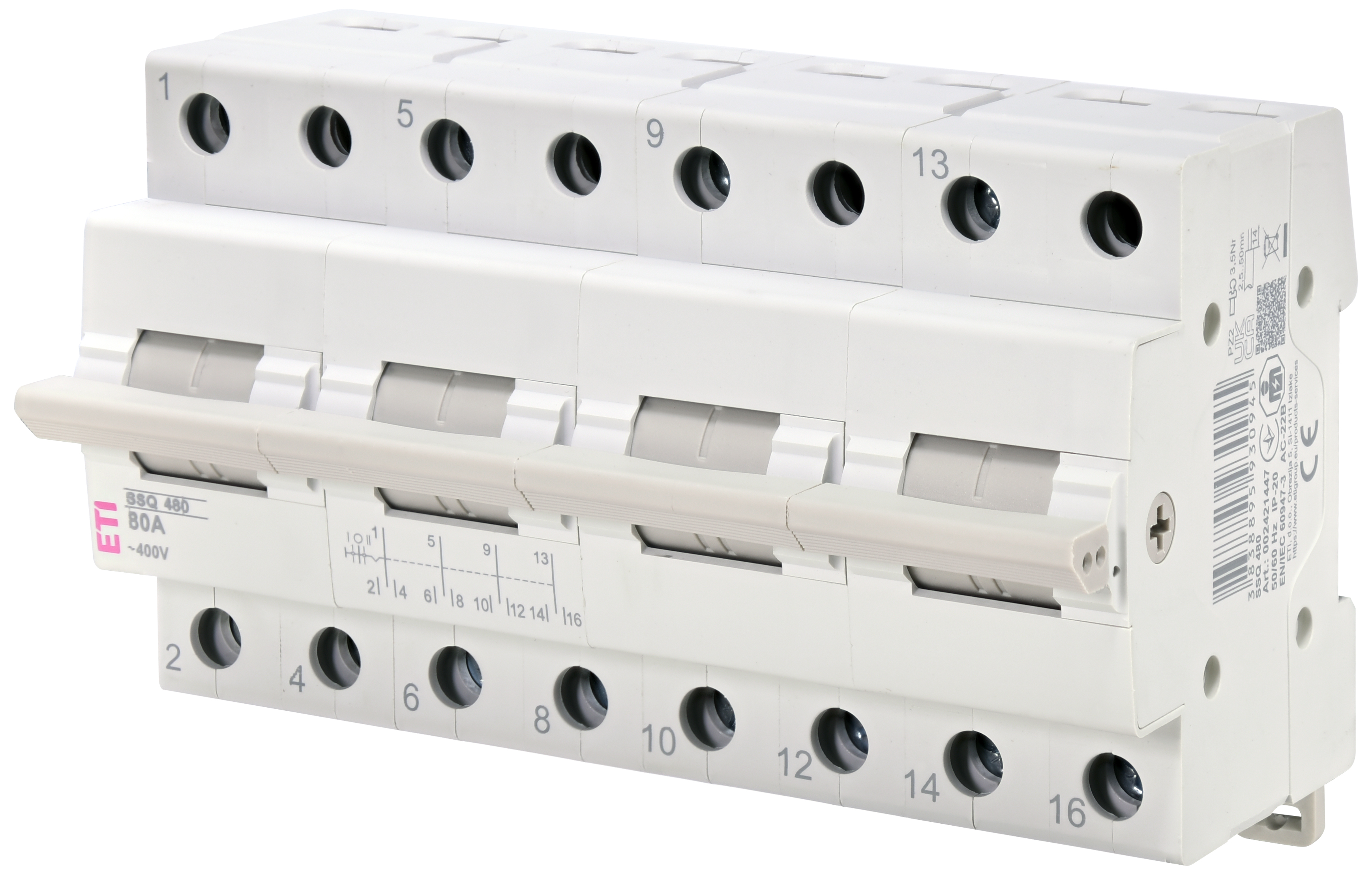 Переключатель нагрузки ETI SSQ 480 "1-0-2", 4p 80A