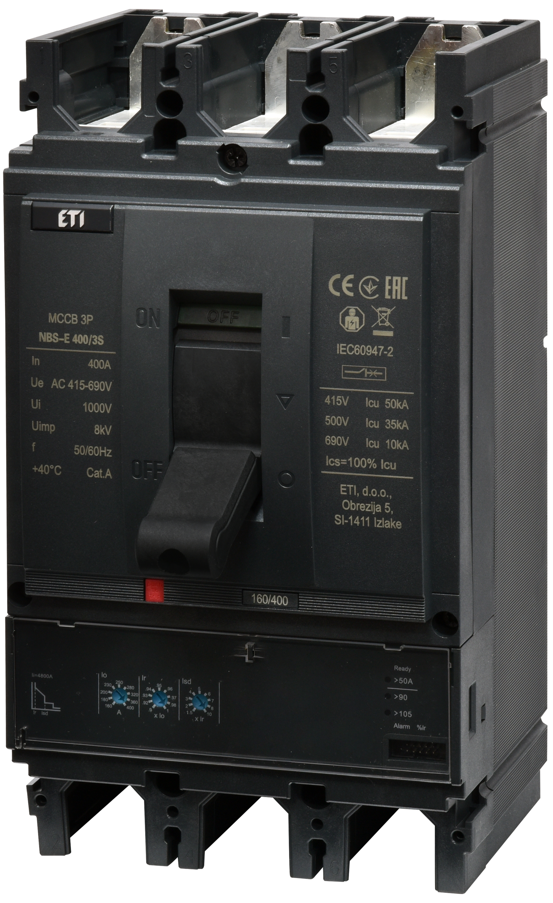 Автоматический выключатель ETIBREAK NBS-E 400/3S 400A 3P