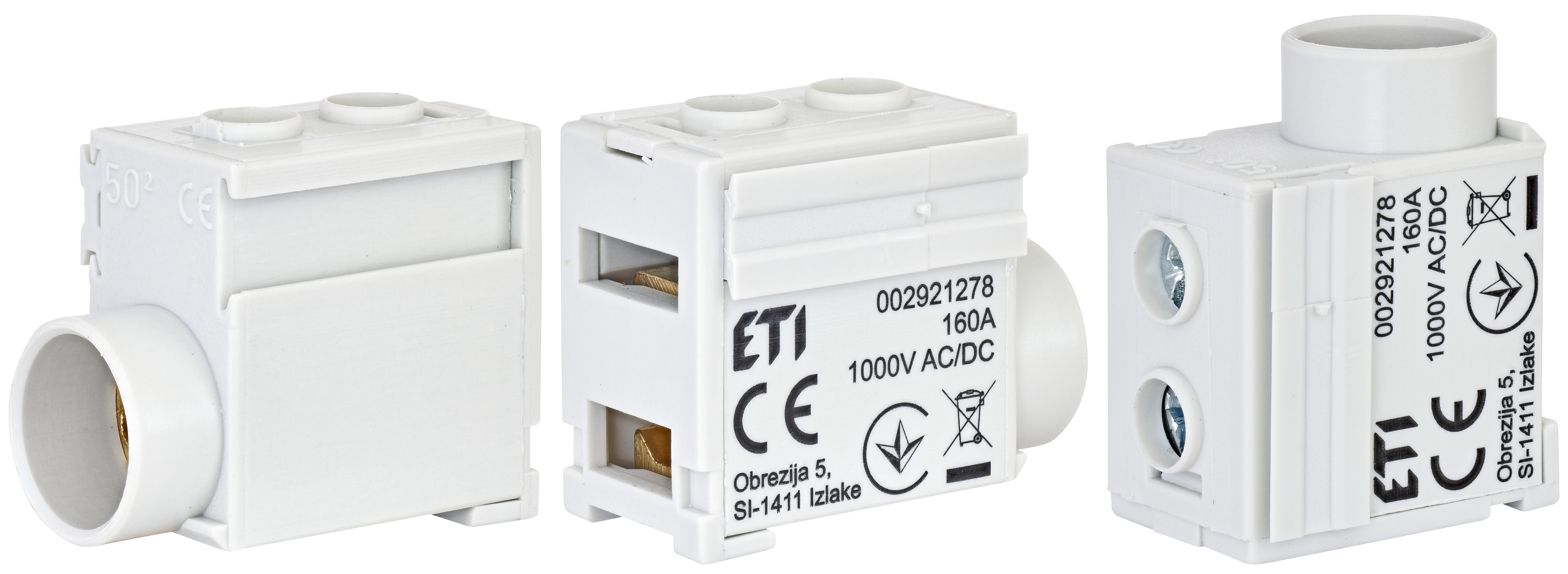 Вводная клемма EFB-50 (50mm2, 160A, 1000V AC/DC) 2921278