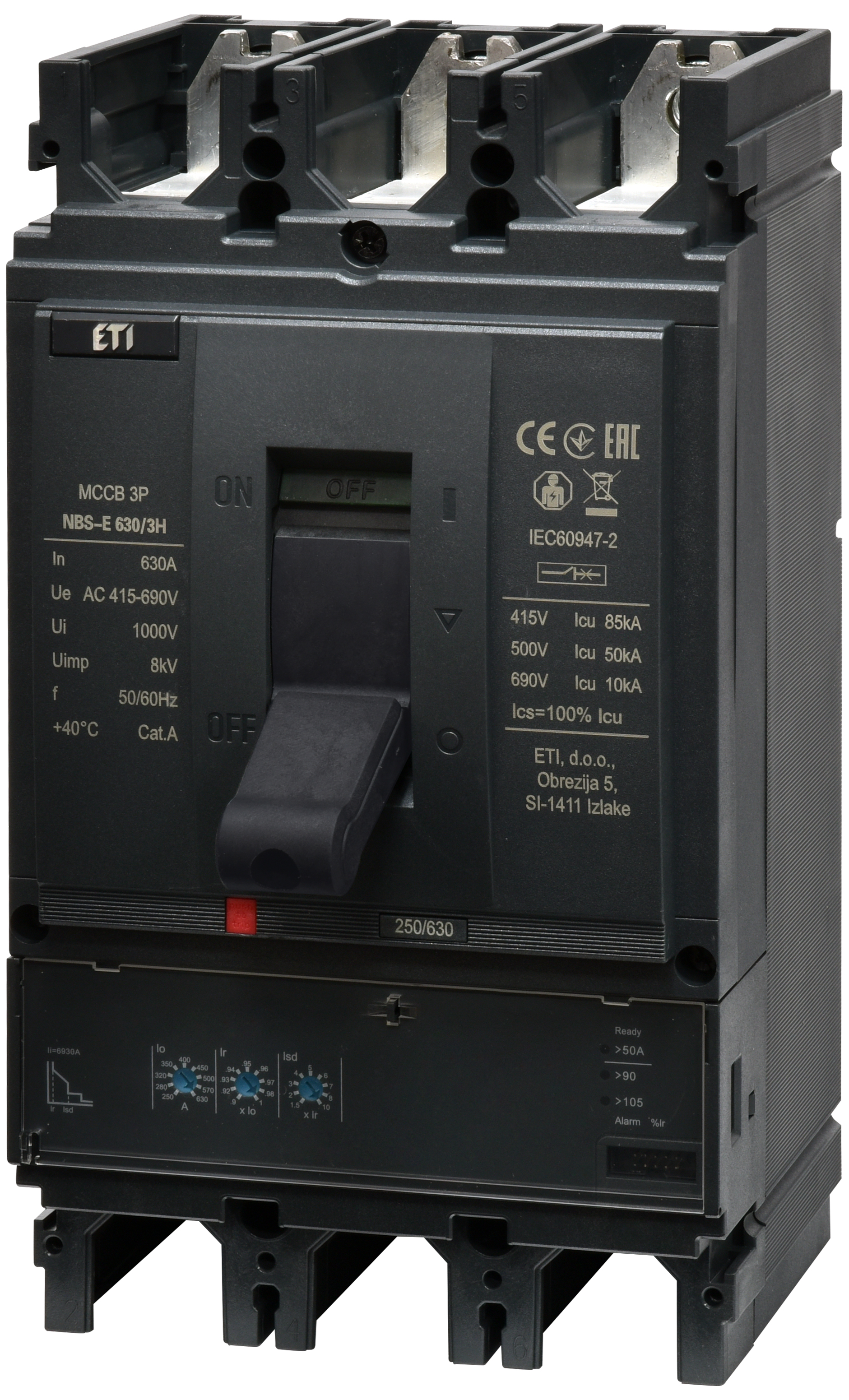 Автоматический выключатель ETIBREAK NBS-E 630/3H 630A 3P