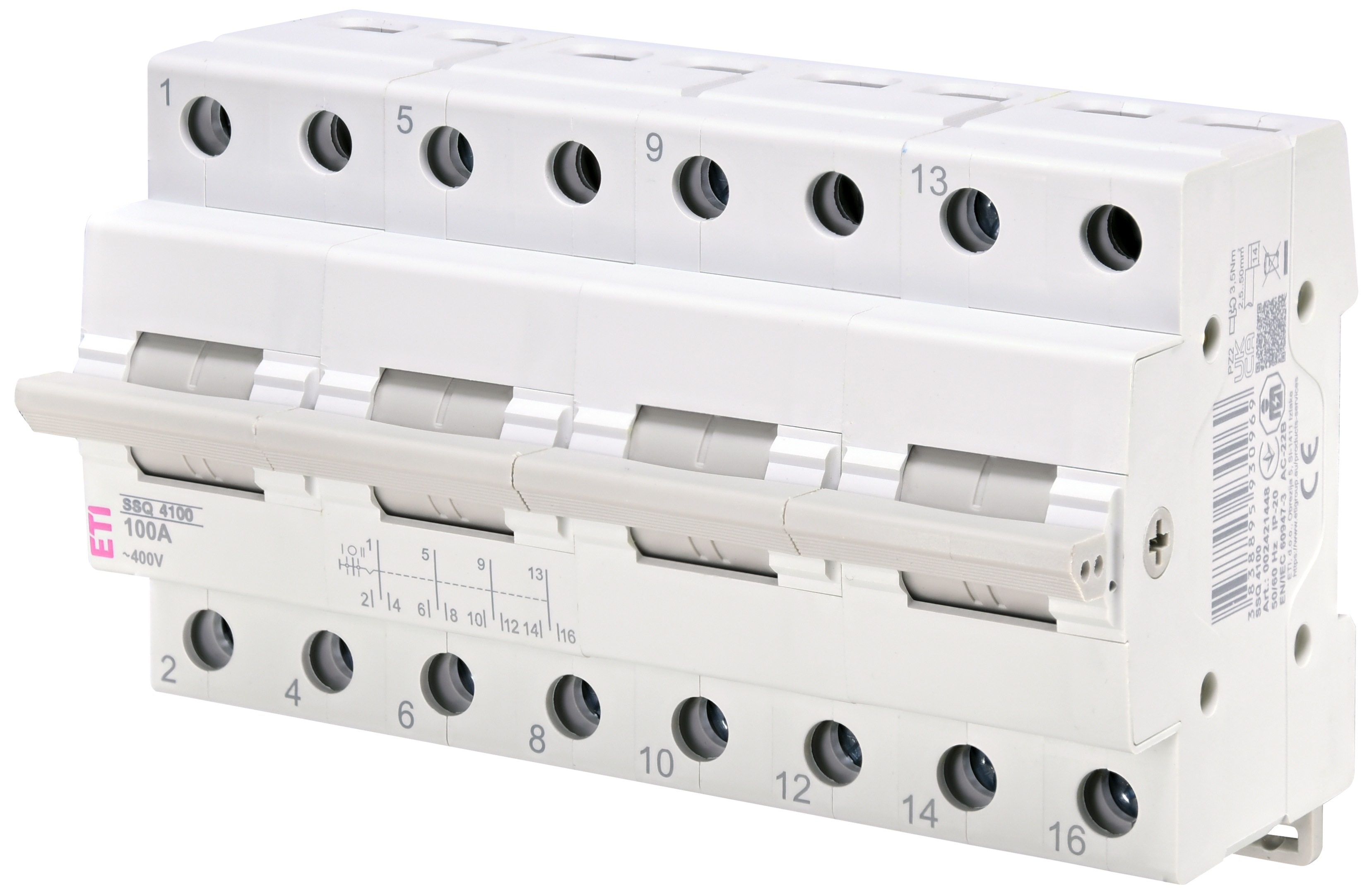 Переключатель нагрузки ETI SSQ 4100 "1-0-2", 4p 100A