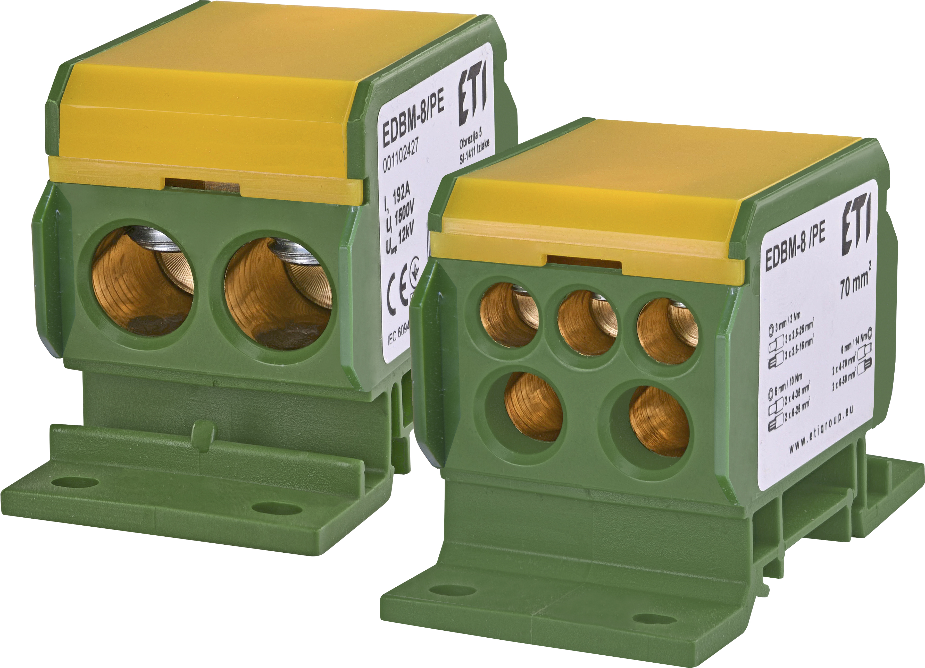 Блок распределительный EDBM-8/PE (192А, 2x4-70; 2x4-35; 3x2,5-25) 1102427
