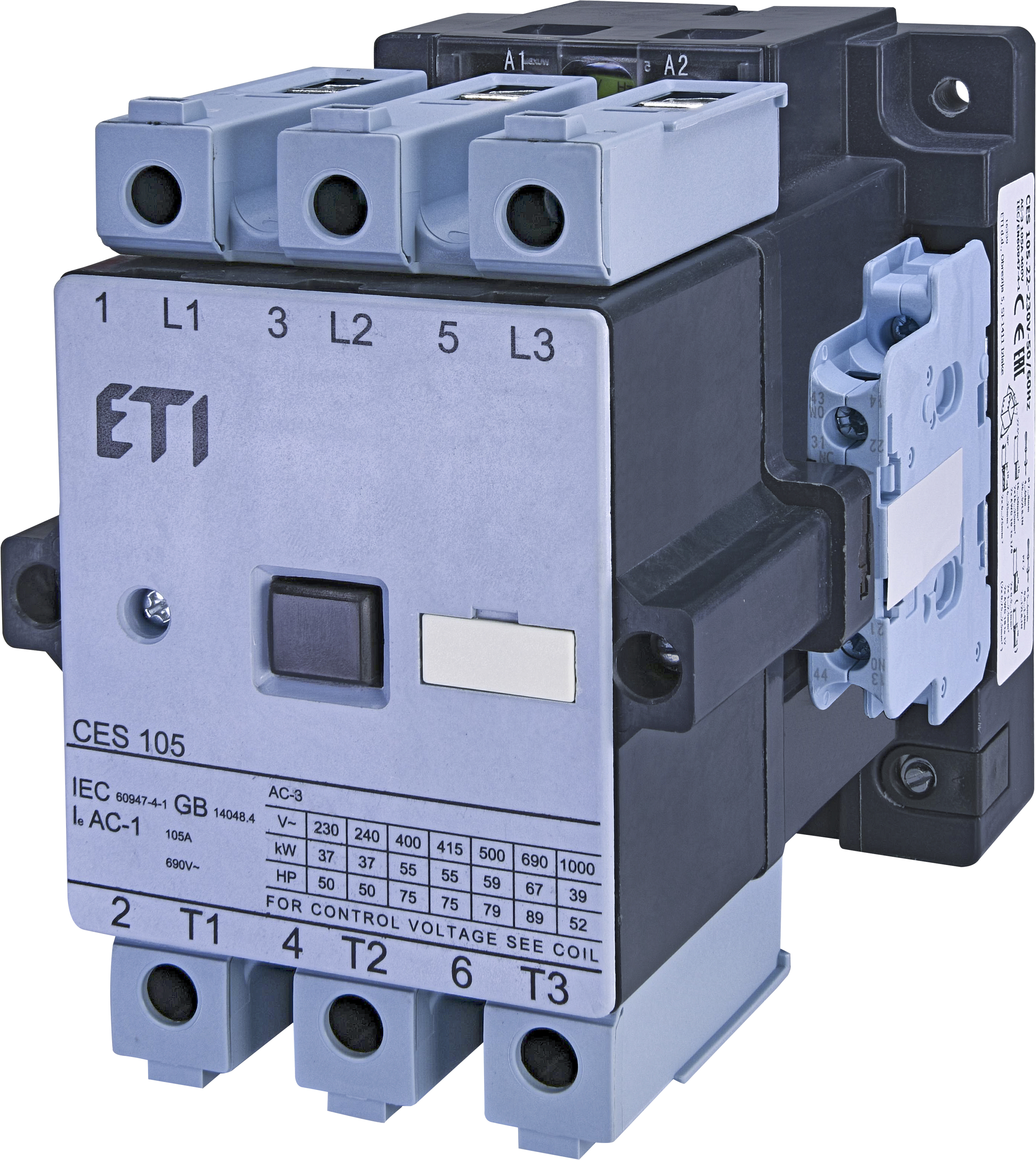 Контактор силовой CES 230V AC 105.22 (55 kW) 4646566