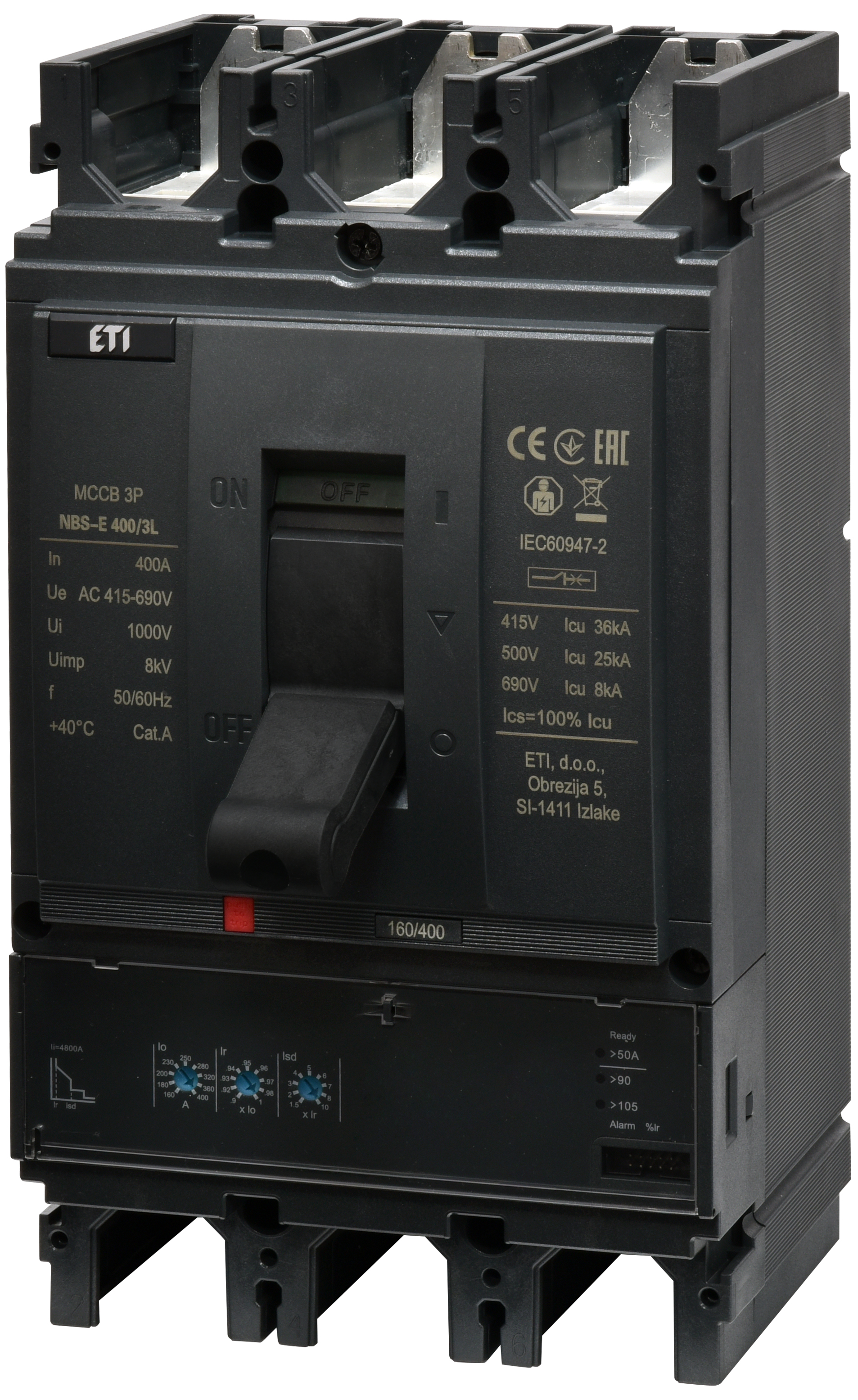 Автоматический выключатель ETIBREAK NBS-E 400/3L 400A 3P