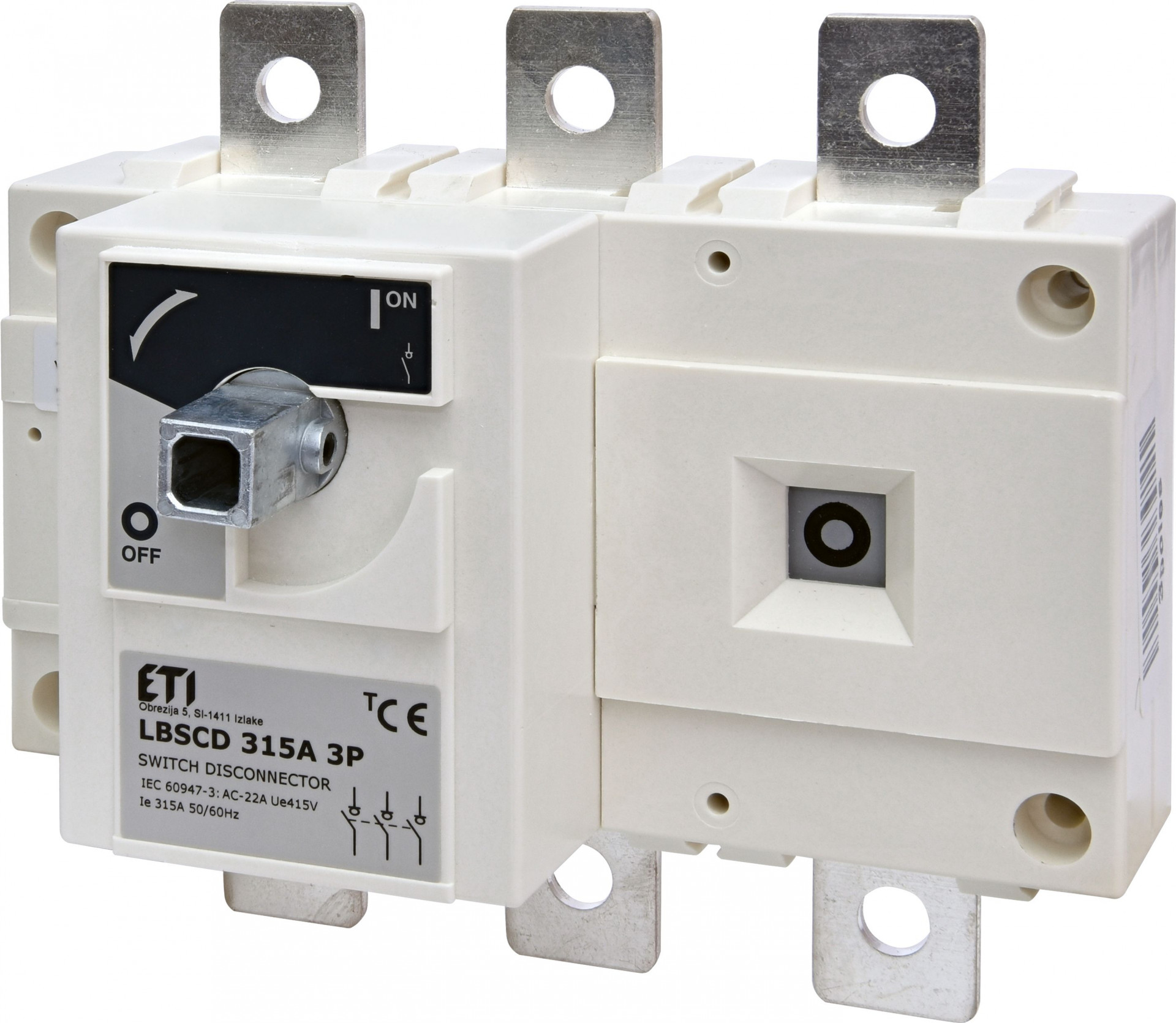 Выключатель нагрузки ETI LBSCD 3P 315 "1-0" 315А