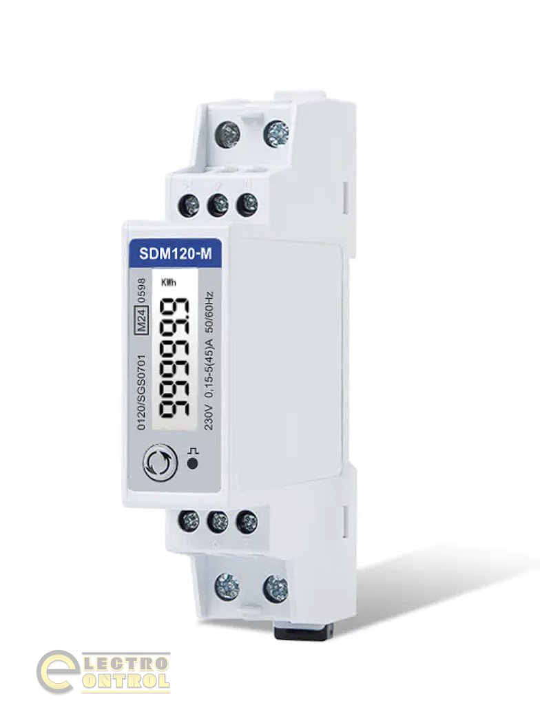 SDM120Modbus Счетчик модульный, 1x230В AC, с RS485, Вх.45A (кл.1 ...