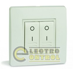 Двухполюсный выключатель, 16А, 250V~, черный, 1 мод.