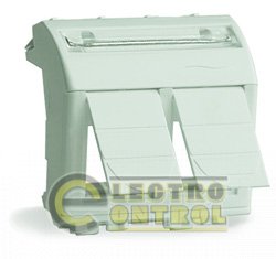 Адаптер для 2 інформаційних рознімань Keystone, білий, 2мод.