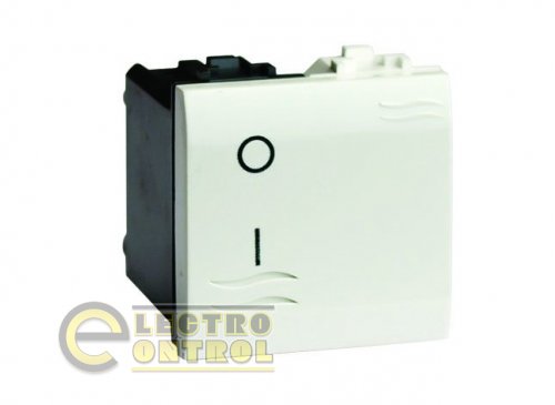 Двухполюсный выключатель с подсветкой, белый, 2мод. Двухполюсный выключатель с подсветкой, белый, 2мод.