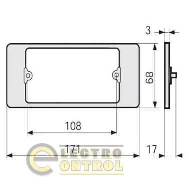 RN 6-4 переходник 6-4 мод. для SBN6, 171х68х3мм п/р 108мм, цвет белый RAL9001