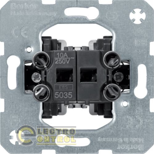Кнопка 2-клавишная 2НВ (Механизм), общая входная клемма, 10А/250В Кнопка 2-клавишная 2НВ (Механизм), общая входная клемма, 10А/250В