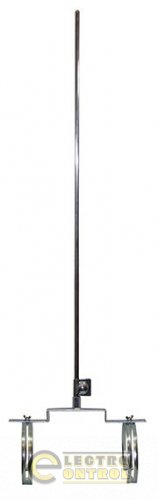 Молниеприемник с двойным зажимом на круглый конек, 1000 мм Молниеприемник с двойным зажимом на круглый конек, 1000 мм