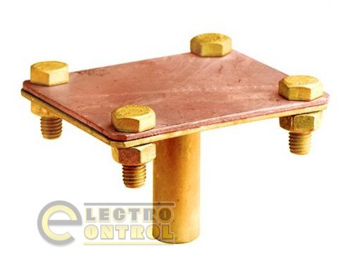 Соединитель забивного стержня заземления, медь-латунь, d16 мм/25х4 Соединитель забивного стержня заземления, медь-латунь, d16 мм/25х4