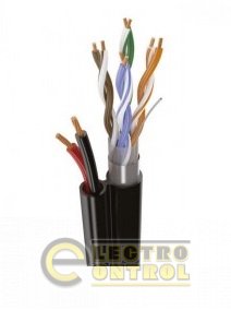 Кручена пари OK-net  КППЕ-ВП (100Мгц) 4*2*0,51+2*0,75 мм2 (F/UTP-cat.5E)