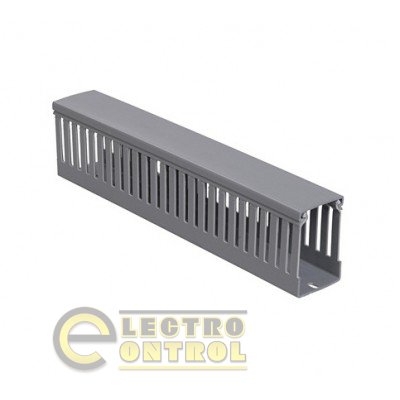 Короб перфорированный, серый T1 25x60