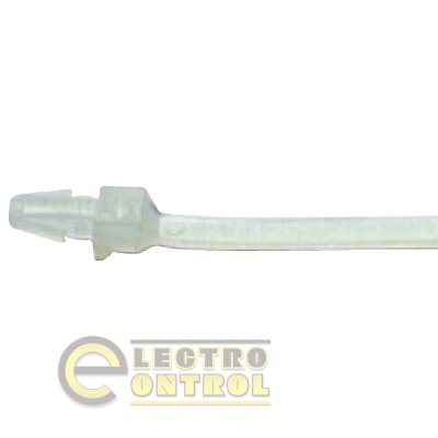 Хомут с монтажным отверстием для крепления, белый, 4,8х200мм, полиамид 6.6