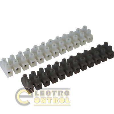 Клеммная колодка 12p, 450V, 57A, 10 мм², чёрный Клеммная колодка 12p, 450V, 57A, 10 мм², чёрный