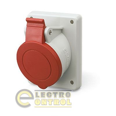 Розетка скрытой установки с наклоном  IP44 32А 3P+E+N 400В