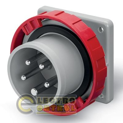 Вилка панельная прямая IP67 16А 3P+E+N 400В