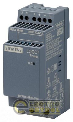 LOGO!POWER 24V / 1.3A, input:100-240V AC, output: 24V / 1.3A DC