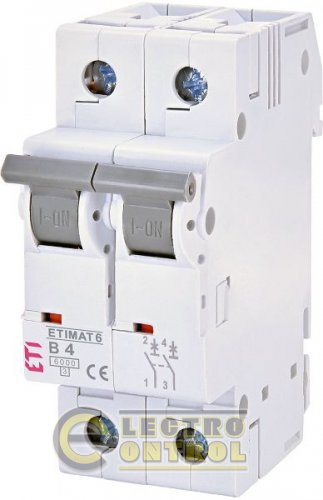 Автоматический выключатель ETI ETIMAT 6 2p B 4А AC 2113511