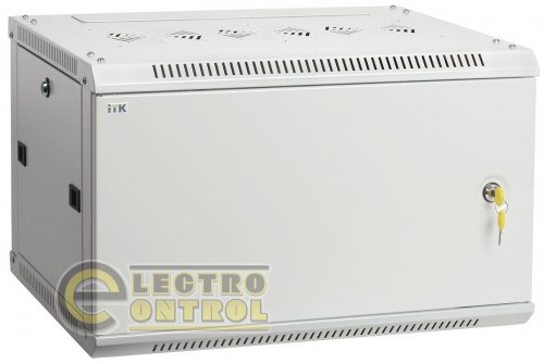 ITK Шкаф настенный 19" LINEA W, 12U, 600x600 мм, металл передняя дверь, серый