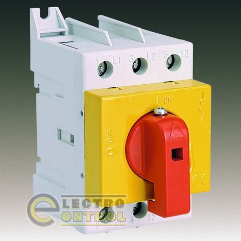 Разъединитель нагрузки (желто-красный) LAS 32 3р "1-0" 32A 4661013 Разъединитель нагрузки (желто-красный) LAS 32 3р "1-0" 32A 4661013