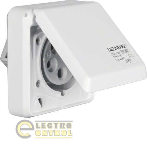 CEE-розетка 5-пол., накладная, IP44, 400В/16А CEE-розетка 5-пол., накладная, IP44, 400В/16А