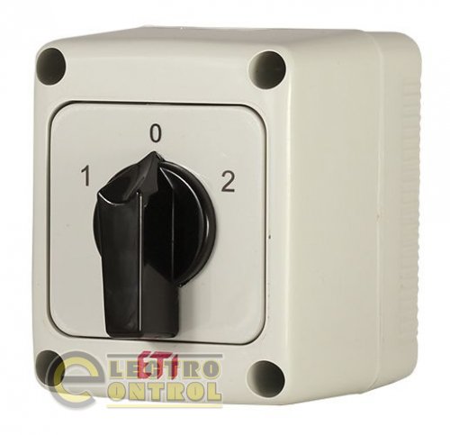 Перемикач CS 10 51 PN (1p "1-0-2", корпус IP65, сіро-чорний, 10A) 4773185