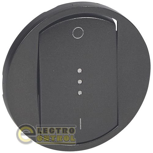 Лицевая панель Legrand 67923 Celiane выключатель с подсветкой или индикацией Графит Лицевая панель Legrand 67923 Celiane выключатель с подсветкой или индикацией Графит