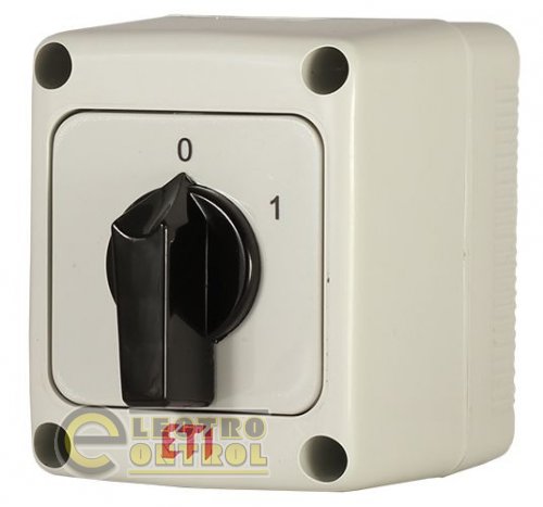 Переключатель CS 16 92 PN (4p "0-1", корпус IP65, серо-черный,  16A) 4773169