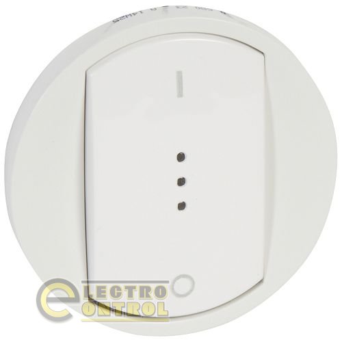 Лицевая панель Legrand 68023 Celiane выключатель с подсветкой или индикацией Белая Лицевая панель Legrand 68023 Celiane выключатель с подсветкой или индикацией Белая