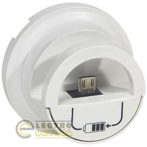 Лицевая панель Legrand 68210 Celiane розетки-зарядки USB с подставкой для смартфона Белая