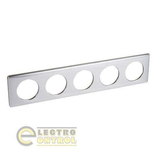 Рамка Legrand 68930 Celiane 5 постов алюминий