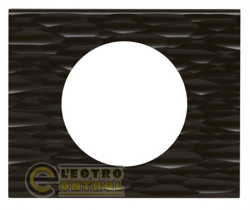 Рамка Legrand 69021 Celiane 1 пост Corian Чорна Рифлена
