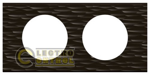 Рамка Legrand 69022 Celiane 2 поста Corian Чёрный Рифленый