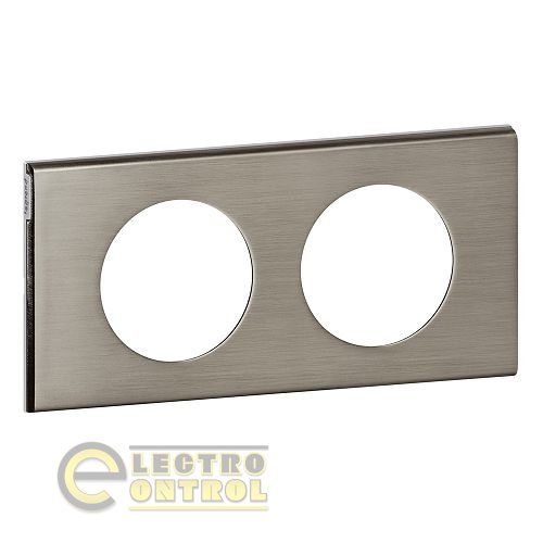 Рамка Legrand 69102 Celiane 2 поста Фактурна сталь