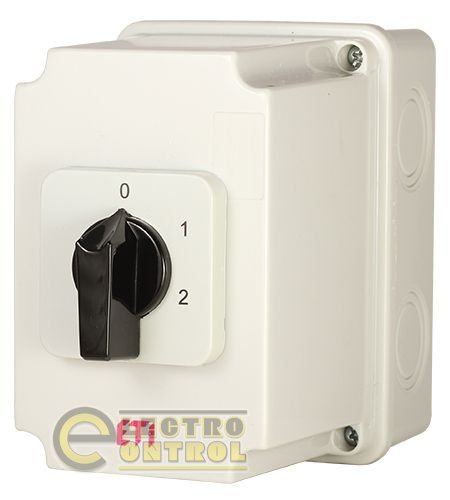 Переключатель CS 40 135 PN2 (3p "0-1-2", корпус IP65, серо-черный,  40A) 4773215
