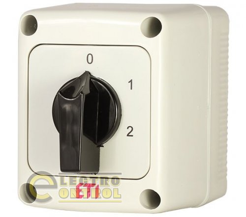 Переключатель CS 25 135 PN (3p "0-1-2", корпус IP65, серо-черный,  25A) 4773213