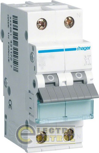 Автоматический выключатель Hager MCN506 6А 2p | 1p+N AC