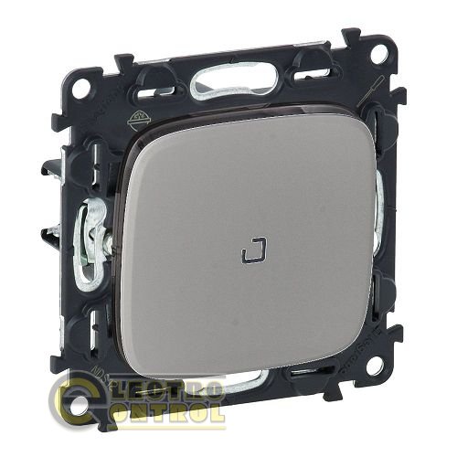 Переключатель Legrand 752926 10АХ 250В с подсветкой с лицевой панелью Valena ALLURE безвинтовые зажимы Алюминий