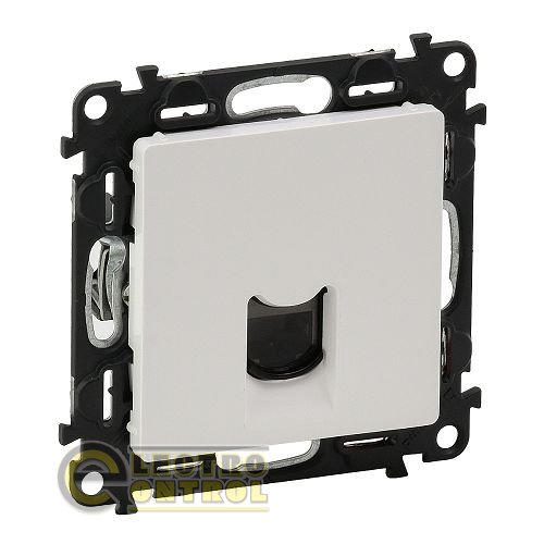 Информационная розетка Legrand 753442 одиночная RJ45 Кат.6 UTP с лицевой панелью Valena LIFE Белая Информационная розетка Legrand 753442 одиночная RJ45 Кат.6 UTP с лицевой панелью Valena LIFE Белая